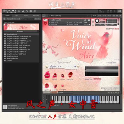 风之声空灵抒情女中音Soundiron Voice Of Wind Adey v1.1kontakt