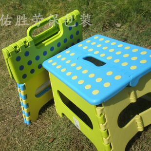 瀛欣牌便携加厚折叠凳 塑料凳塑料椅 休闲旅行折叠凳子中号高22cm