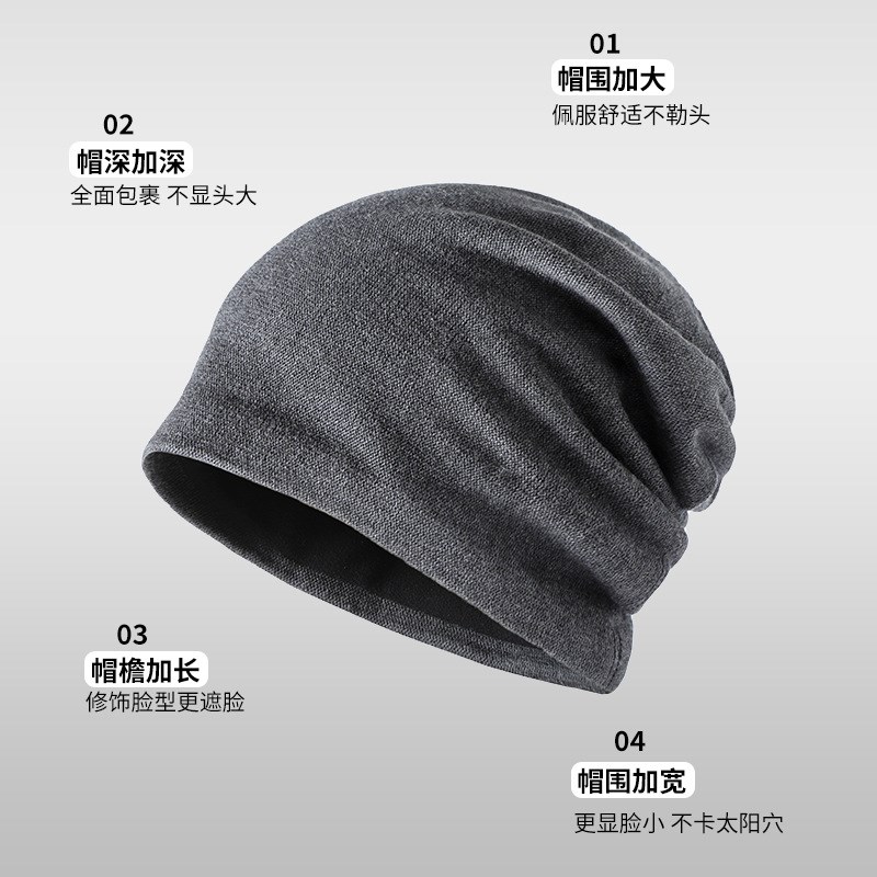 冬季加绒潮流男士包头棉帽青年时尚C潮新款保暖护耳加厚针织毛线