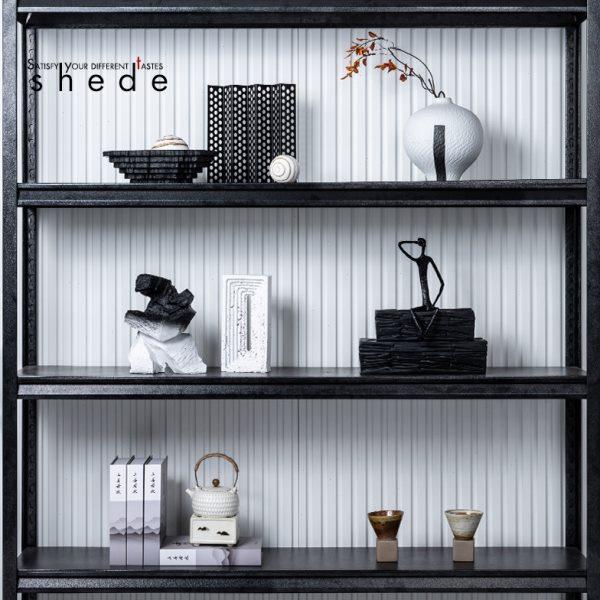 新中式样板间展厅书房书柜书桌客厅展示柜玄关柜软装饰品摆件组合,家居饰品,家饰软装搭配套装,淘宝优惠券,粉丝福利购,淘宝优惠卷