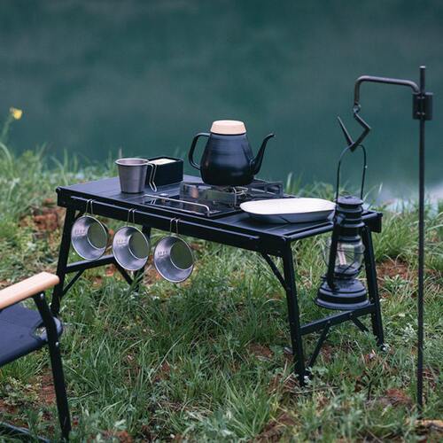 Onway Sports户外露营蛋卷桌折叠桌复古烧烤野餐桌便携IGT桌黑化