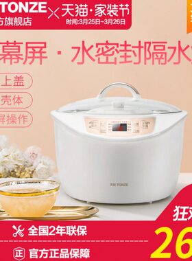 天际陶瓷隔水电炖盅家用适2-3-4人5-6BB煲汤煮粥神器全自动小炖锅