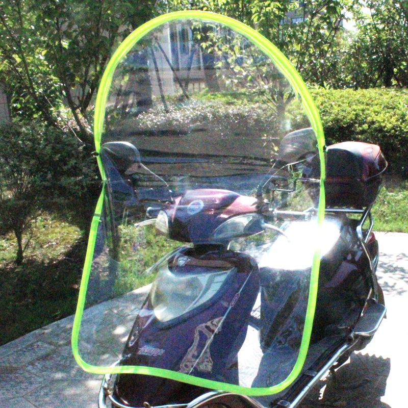 摩托车挡风膜透明电动三轮车前挡风板遮雨加厚加大踏板车前挡雨帘