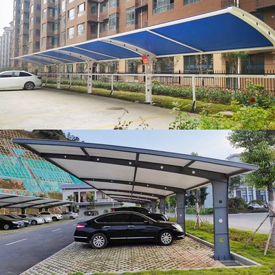 膜结构雨棚车棚汽车棚工厂遮阳停车棚张拉膜景观伞户外充电桩伞棚