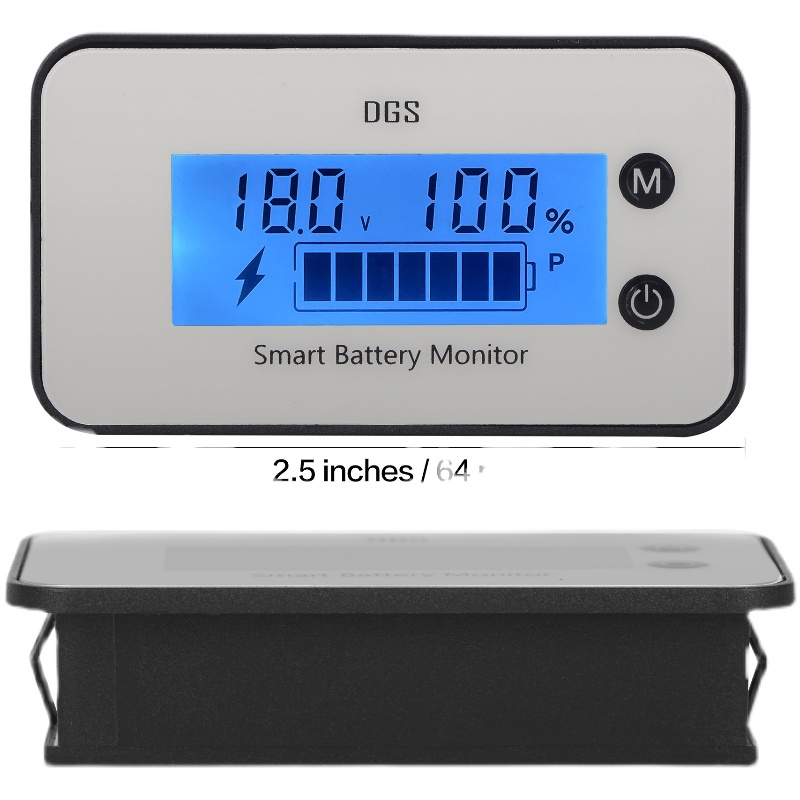 IPX7防水汽车电动车摩托车电瓶铅酸锂电池电压电量显示屏测试仪