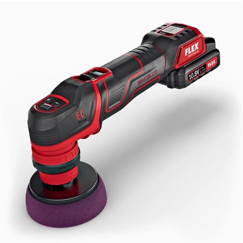 FLEX无线锂电小型抛光机PXE80汽车打磨打蜡二合一抛光机细节抛光