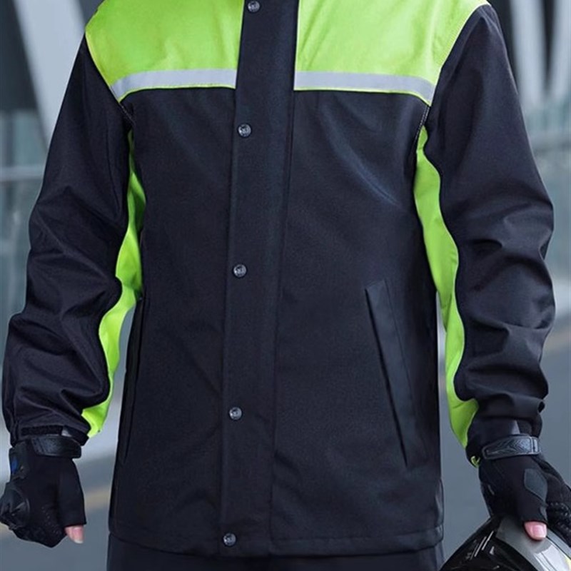 雨衣雨裤双层分体反光套装男款全身防暴雨外卖摩托机车骑行服