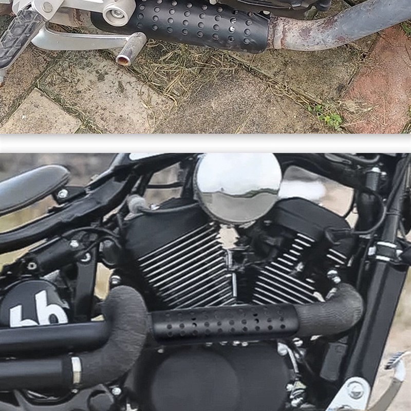 摩托车排气管防烫罩隔热罩 哈雷复古改装配件大全改装装饰防烫罩