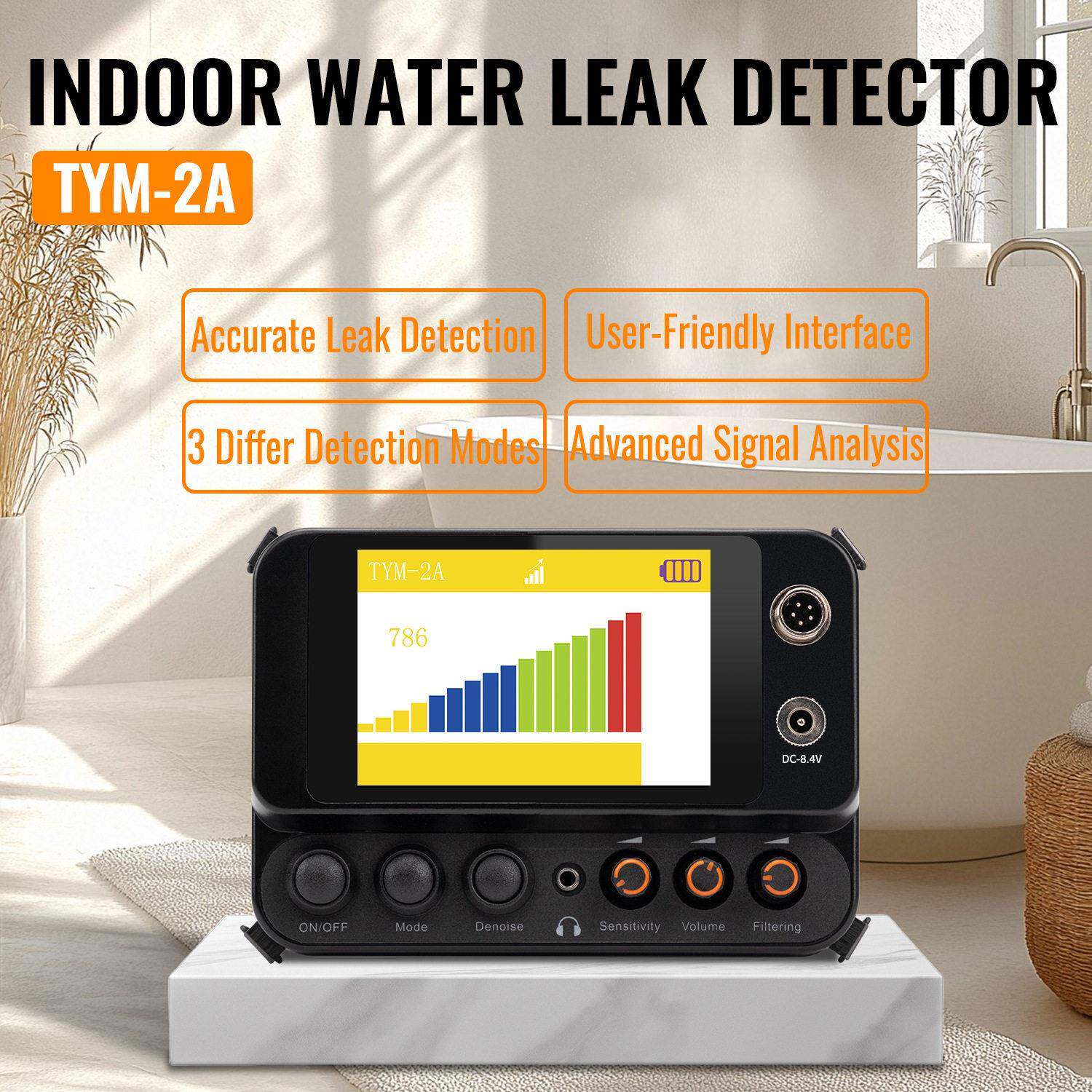 英文版TYM泰源美漏水检测仪跨境管道测漏仪PipeWaterLeakDetector