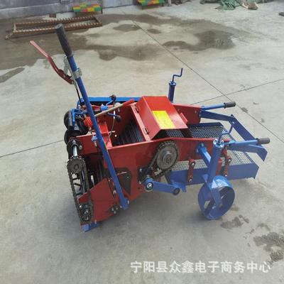 湖北襄樊中药材收获机半夏收割机手扶拖拉机带动双层筛网