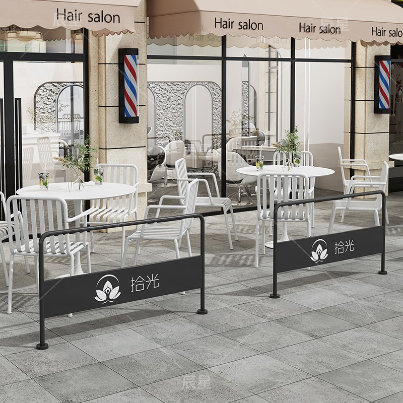 铁艺隔断防可围栏摆甜品面包店停车广告立式护栏移动隔离围挡外