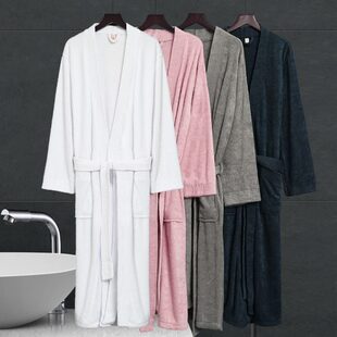 加厚料五星级秋冬袍酒店浴衣季 女士吸水速干毛巾睡袍男美容院专用