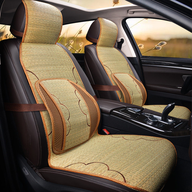 新款藤草汽车f坐垫 凉席竹编座套凉垫车垫蔺草免绑三件套汽车座垫,汽车用品/电子/清洗/改装,通用座套/座垫,淘宝优惠券,粉丝福利购,淘宝优惠卷
