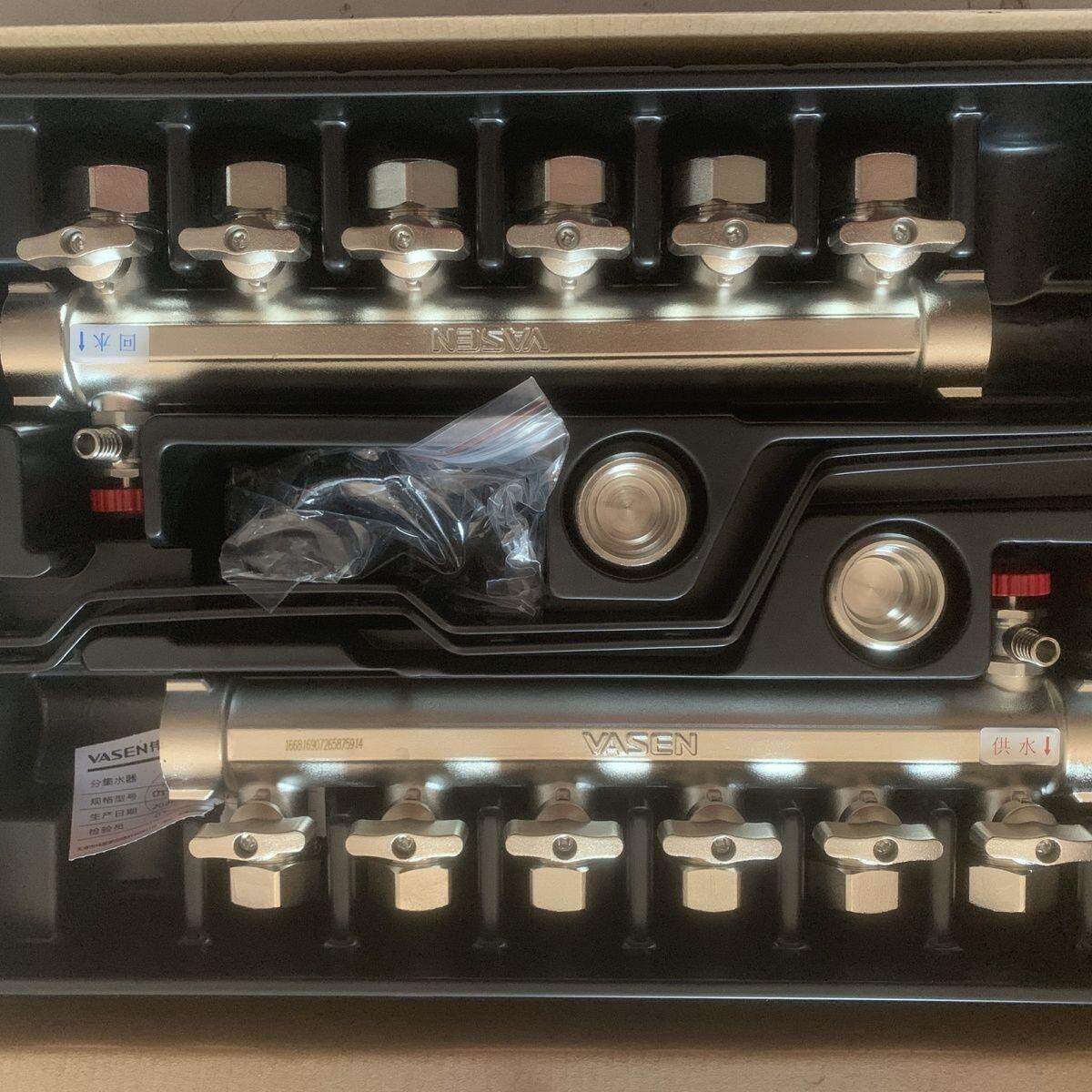 正品伟星地暖管分水器全铜一体加厚20地热地暖分集纯铜大流量0001