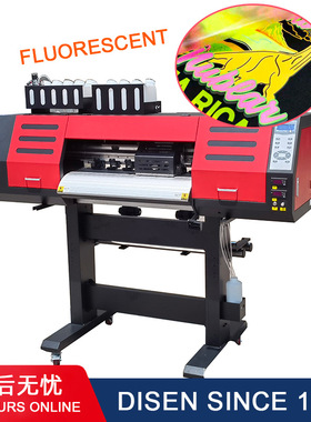 Disen新品定制荧光色白墨烫画打印机fluorescent ink dtf printer
