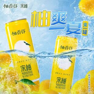 柚香谷宋柚果味饮料双柚汁柚子汁香柚胡柚300ml*12罐装官方正品