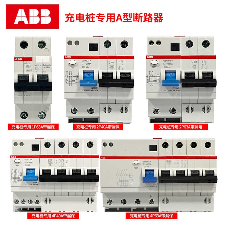 A漏电保护器 充电桩 A型漏u保1P 2P 4P电动汽车充电桩电源总开关