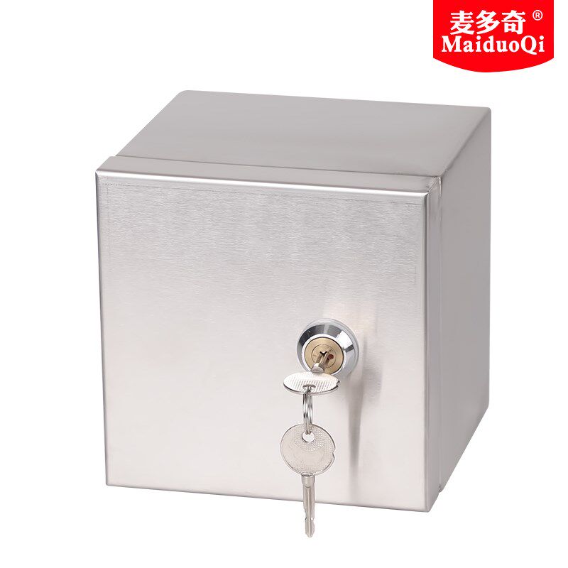 户外充电动车电源充电箱304不锈钢配电K箱带锁保护箱防水小电箱盒