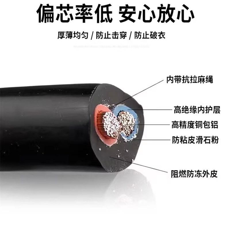 电缆线 线电线 线家用软线 p线护套VV2芯3芯1/2.5/4/6平方户外三