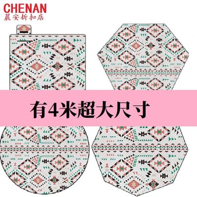 六边形超声波超大野餐垫圆形八边六角异防潮垫加厚帐篷地垫民族风