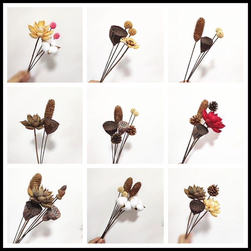 手工干花莲花莲蓬 干果松u果路路通 佛系装饰禅意花束手工制作创,家居饰品,干花/花瓣/干花包/干树枝,淘宝优惠券,粉丝福利购,淘宝优惠卷