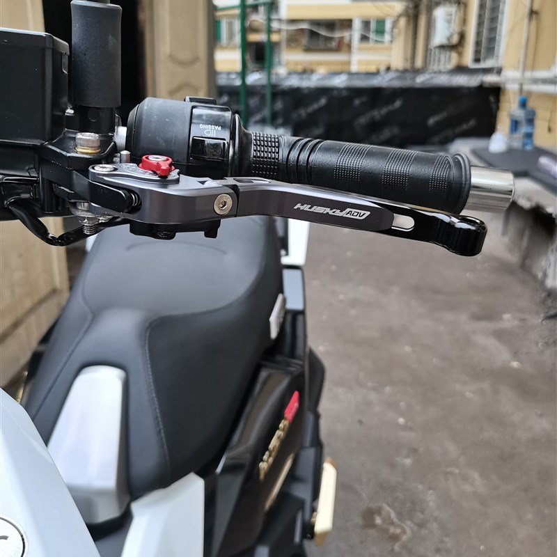 适用三阳Y150j ADV150改装刹车牛角 带驻车功能手刹拉杆