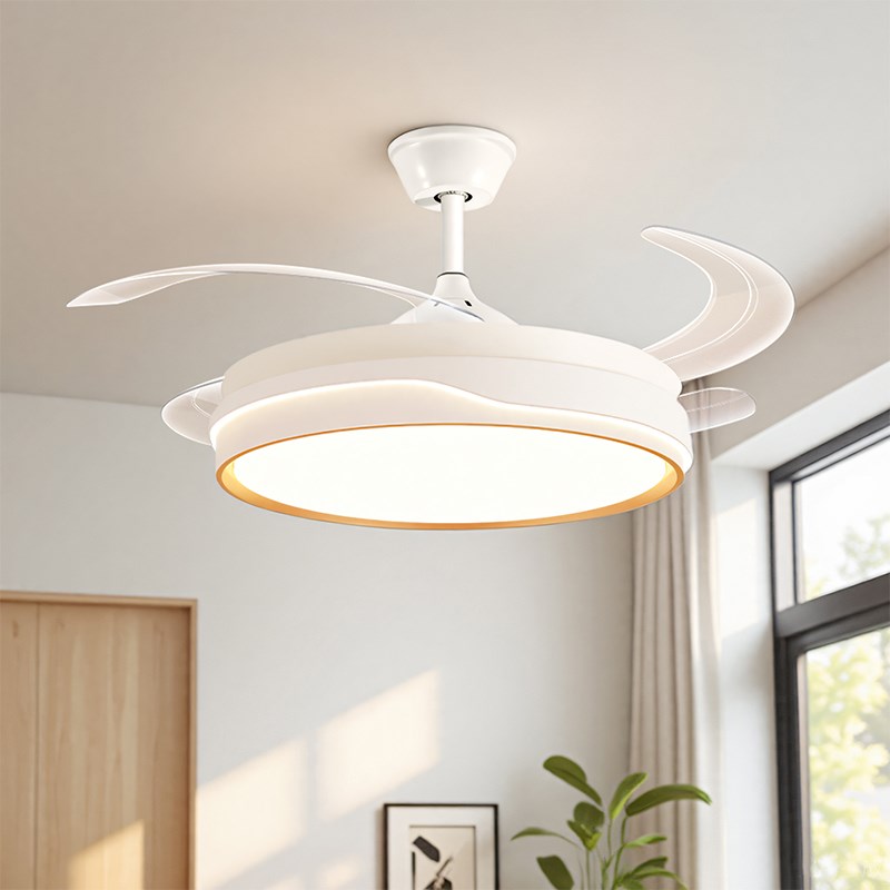 风扇灯电扇灯简约静音变频智能语音APP控O制客厅餐厅吊灯照体