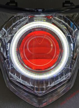 适用于CB150S/WH150-7雄帅前大灯总成Q5海5LED双光透镜天使恶魔眼