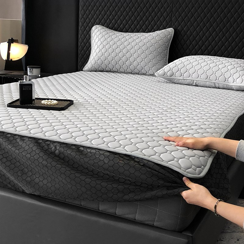 夏日回音高分子凉感有机硅胶凉席三件套轻奢O高级可机洗1.8床笠