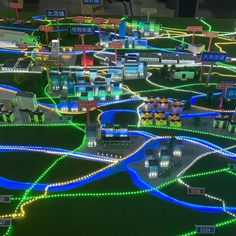 定制地形地貌沙盘模型o制作中国地图乡镇城市规划交通线路军事演