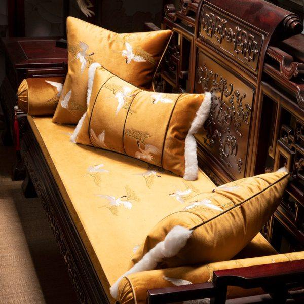 新中式实木垫子高档罗汉床坐垫红木沙发垫绒布座垫海绵乳胶定制,居家布艺,沙发垫,淘宝优惠券,粉丝福利购,淘宝优惠卷