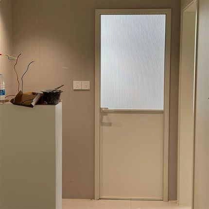 极窄卫生间门厕所厨房阳台玻璃平开门半铝板铝合金洗手Z间推拉移