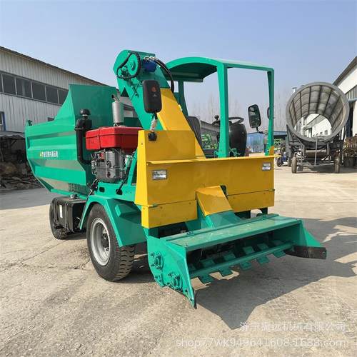 三立方四驱柴油清粪车 圈舍内行走方便铲粪机 转弯半径小牛粪清理