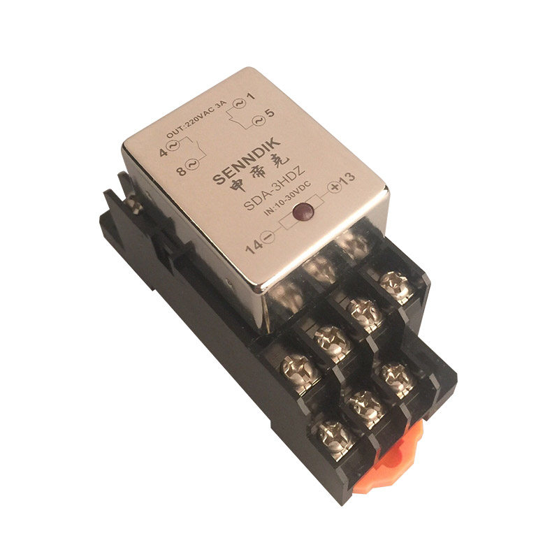小型微型一常开一常闭3A220VAC交流导轨固态继电器送底座