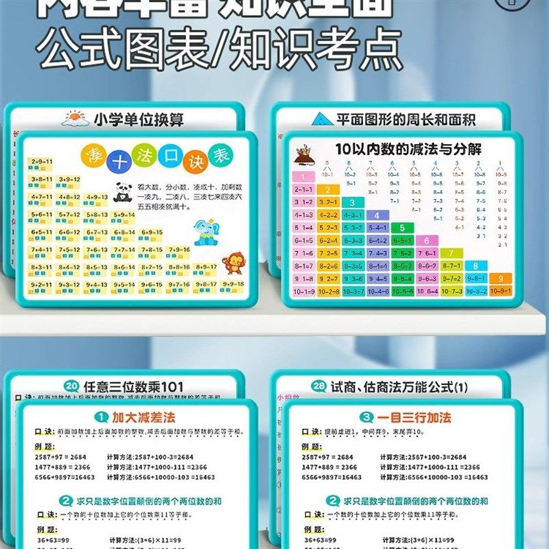 小学数学公式台历大全卡片极简速算法小学生知识性台历学习手册
