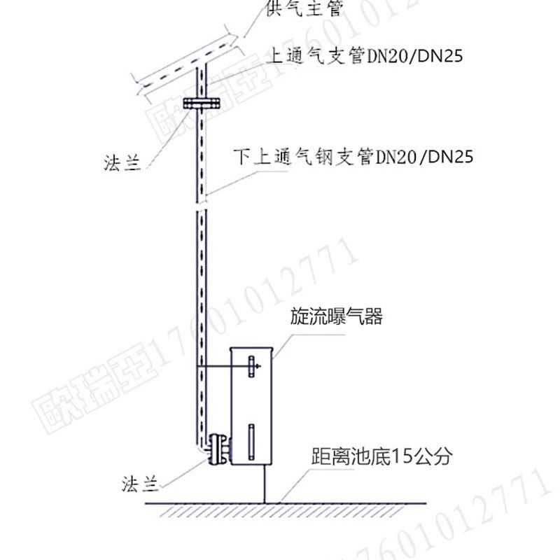 尼龙旋流曝气器旋流曝气筒微孔废水污水处理微泡生物滤池氧射流