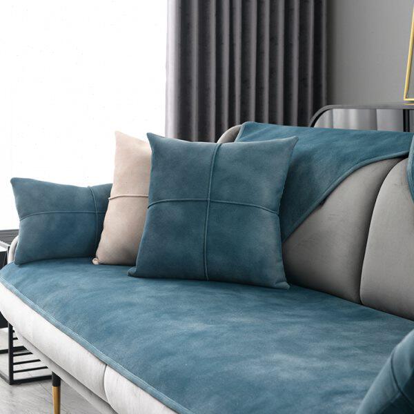 北欧高档皮沙发垫防滑座垫沙发坐垫现代简约四季通用沙发套罩巾