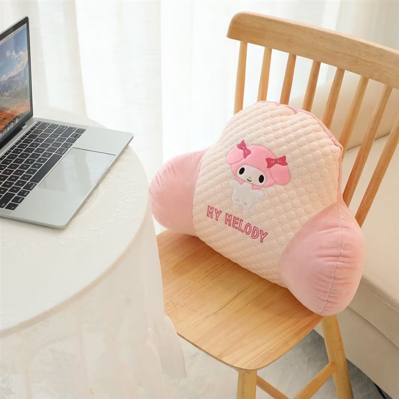 可爱卡通美乐蒂冰豆豆腰靠腰枕办公室护腰靠枕上班久坐.午睡靠背