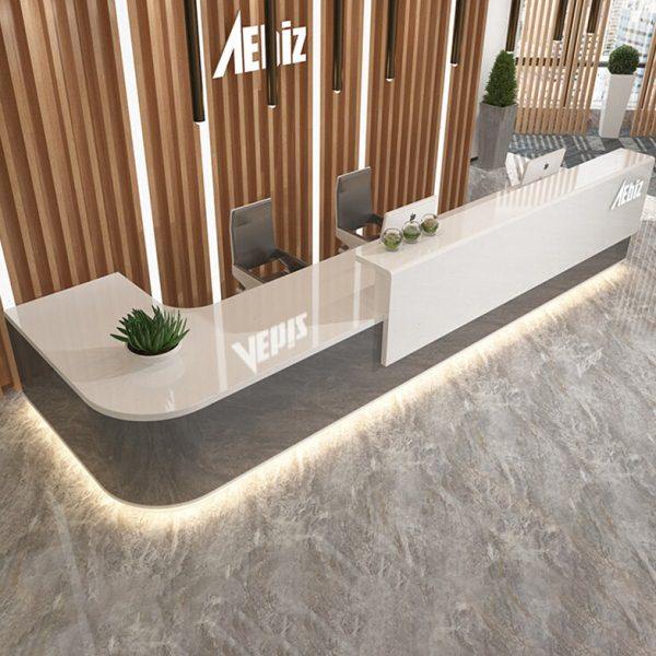 公司前台烤漆办公吧台商场酒店迎宾接待台大厅咨询服务定制收银台