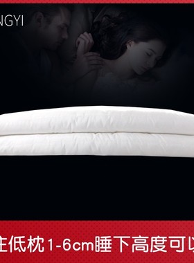 低枕头 薄枕护颈枕矮枕芯扁整头双人枕芯长枕头1.O2-1.8米软低1.5