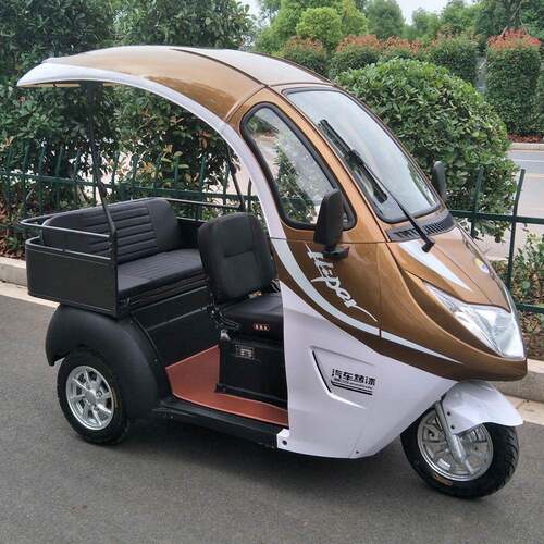 带顶棚客货两用座半封闭成人电动三轮车老年代步车800W