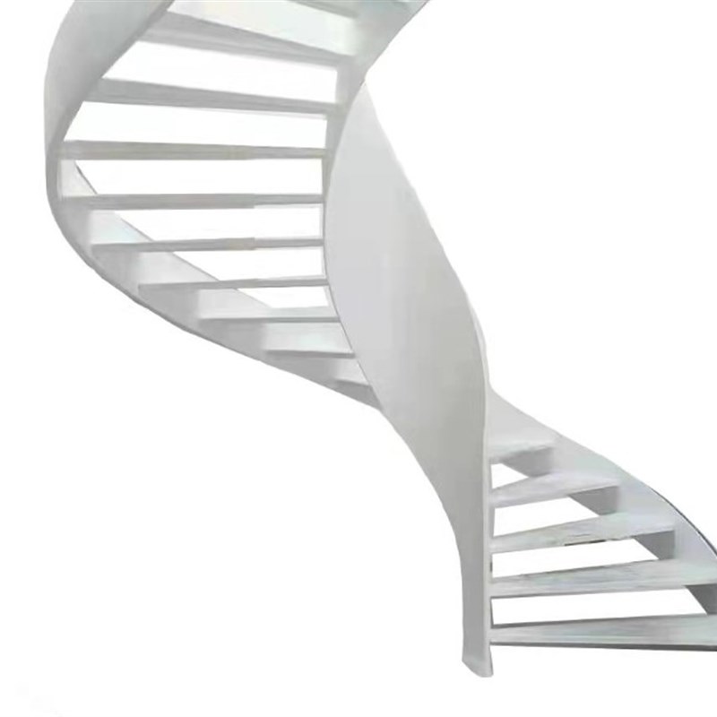 旋转楼梯无梁玄弧楼梯玻璃扶手钢E结构直梯圆梯别墅高端楼梯钢板