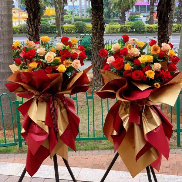 开业花篮开张新店吐鲁番送花店托克逊县哈密市阿拉尔花圈鲜花速递