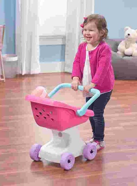 美国STEP2购物车儿童玩具过家家F宝宝仿真手推车超市买菜男女孩