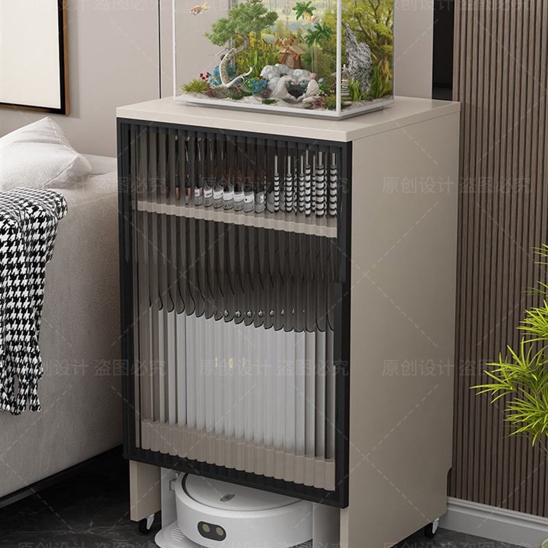 定制扫地机器人上置物柜云鲸基站卧室L客厅置物收纳柜子边柜