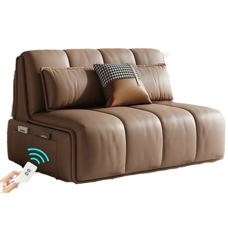 智能电动沙发床两用可折叠真皮卧室阳台客厅书Q房小户型遥控沙发