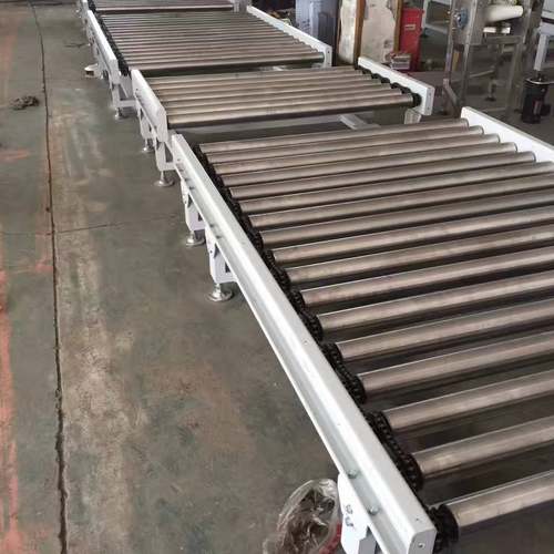 动力滚筒输送机托盘传送流水线辊筒箱包输送带动力滚筒输送地滚线