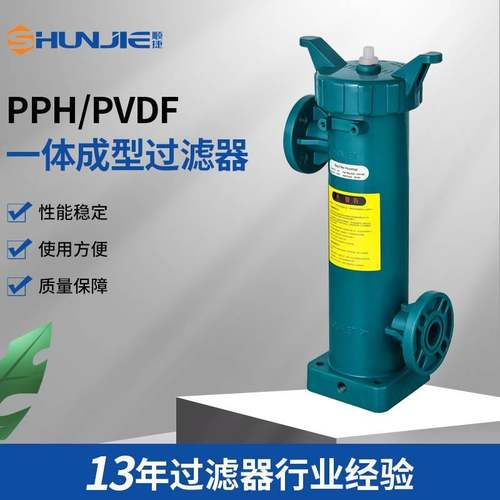 PVDF一体成型过滤器化学品塑料过滤器电镀污水耐酸碱袋式过滤器