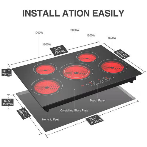 electric cooker四五六头电陶炉多头电磁炉电磁煲仔炉商用嵌入