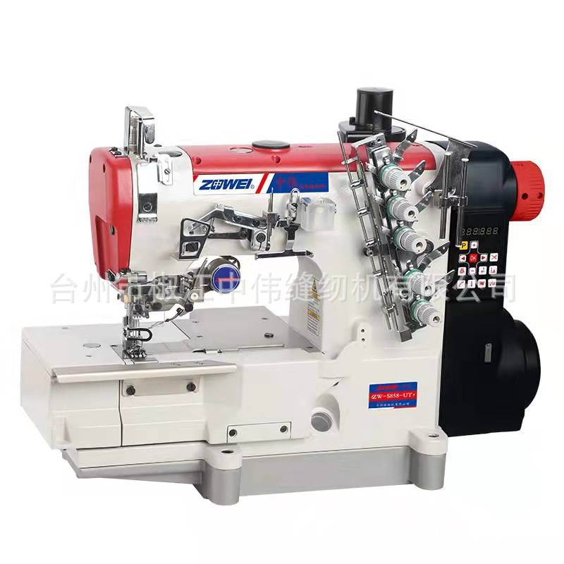 中伟电脑方头绷缝机直驱剪线方坎车工业缝纫机 全自动冚车全套
